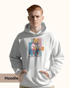 men's panda graphic printed hoodies 2 colors