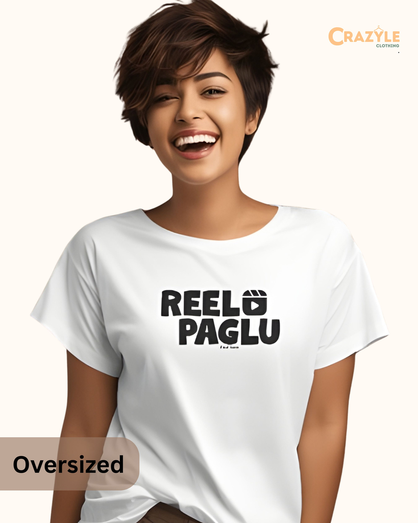 unisex reel paglu typography tshirt 4 colors