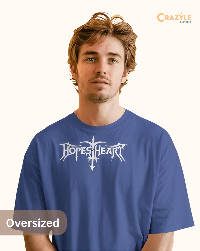 unisex oversized hopesheart graphic printed tshirt 2 colors