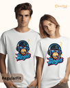couple's the hangout monkey graphic printed tshirt 3 color