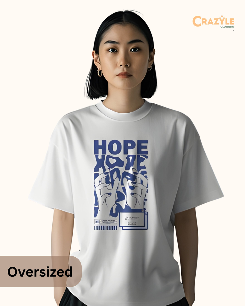 men's oversized hope graphic printed tshirt 3 colors