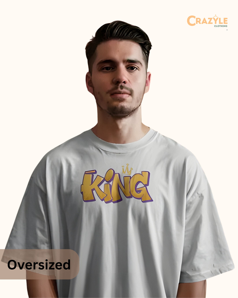 men's oversized king graphic printed tshirt 3 colors