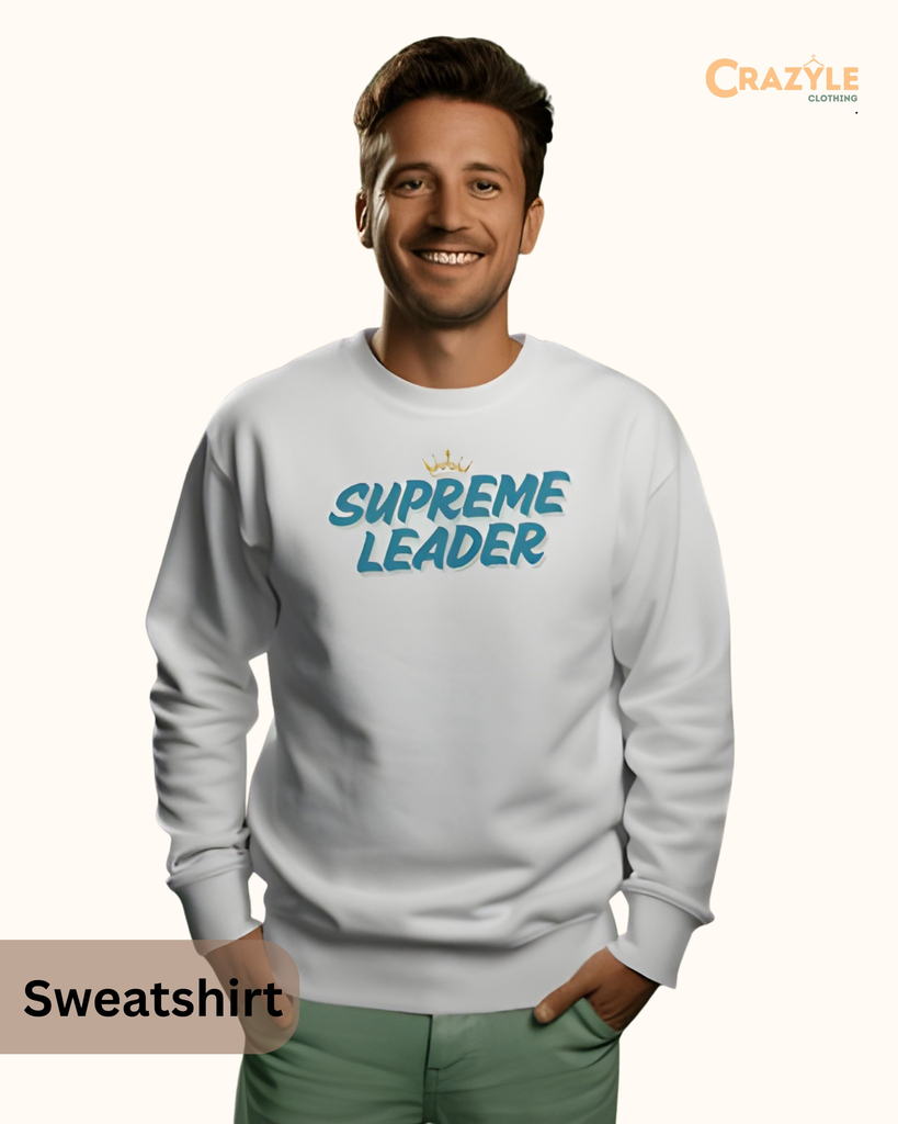 men's supreme leader graphic printed sweatshirt 2 colors