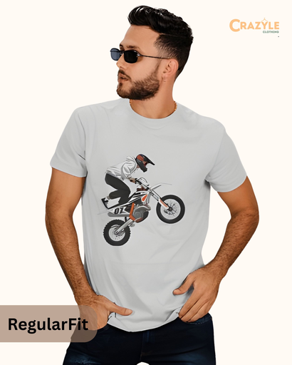 unisex bike graphic printed tshirt 4 colors