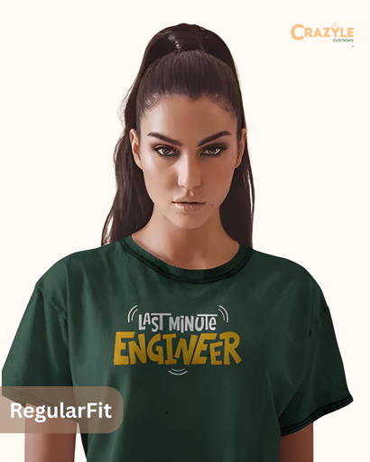 unisex last minute engineer graphic printed tshirt 3 colors