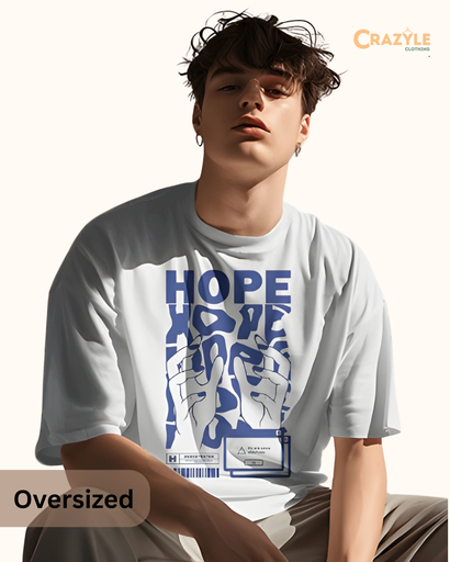 men's oversized hope graphic printed tshirt 3 colors