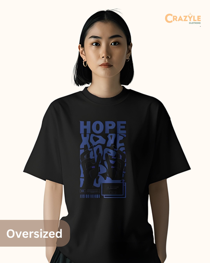 men's oversized hope graphic printed tshirt 3 colors