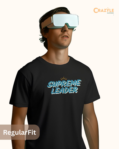 men's supreme leader typography tshirt 5 colors
