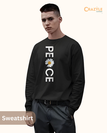 unisex peace graphic printed sweatshirt