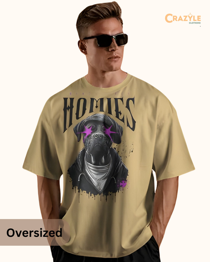 men's oversized homies graphic printed tshirt 3 colors