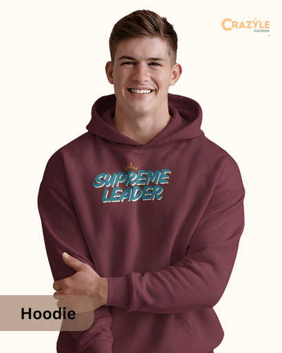 men's supreme leader graphic printed hoodie 3 colors
