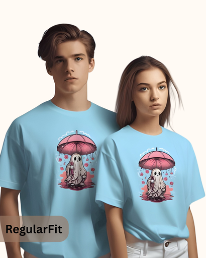 couple's pink ghost graphic printed hoodies 6 colors