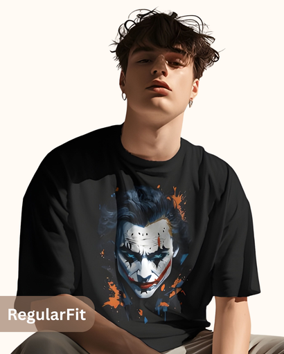 men's oversize joker graphic printed tshirt 2 colors