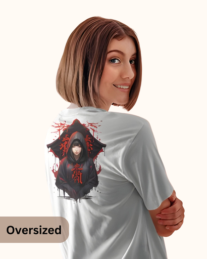 women's oversize lady hacker graphic printed tshirt 2 colors