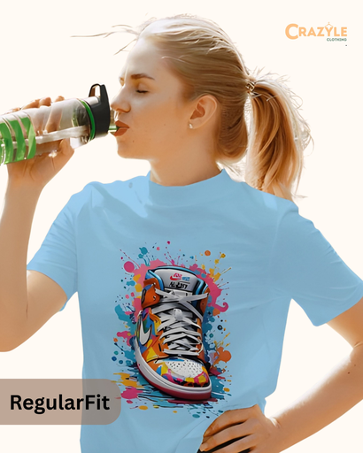 women's nike shoe graphic printed tshirt 3 colors