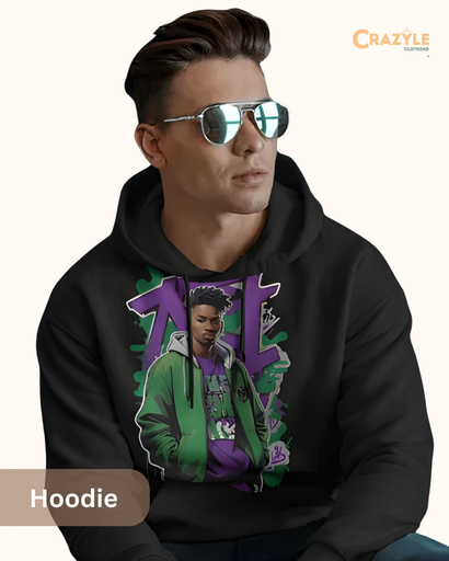 men's graphic printed hoodie 3 colors